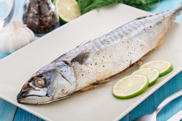 Baked mackerel