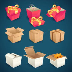 Box and package icons