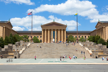 Obraz premium Wejście do muzeum sztuki w Filadelfii - Pensylwania - USA
