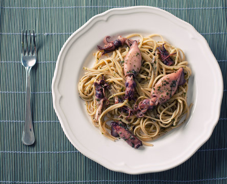 Seafood linguini