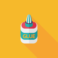 glue flat icon with long shadow,eps10