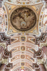 The ceiling is painted in the Church of Our Lady