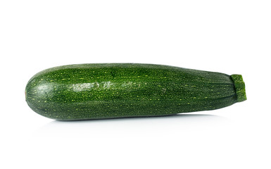 fresh green zucchini isolated on white background