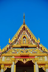 Temple roof the gables.