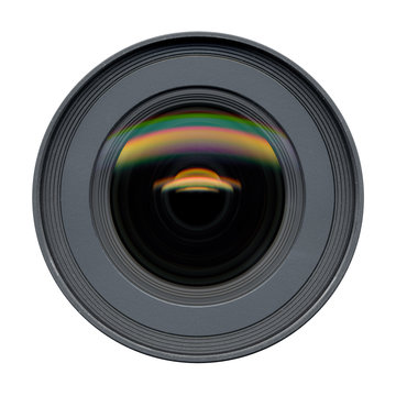 Camera lens on a white background