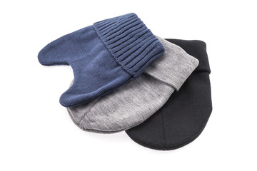 Knitted hat isolated on white