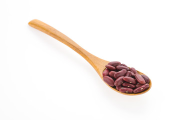 Red beans kidney isolated on white background