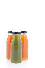 Juice bottle isolated on white background