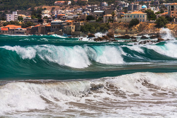 Big wave in Chania. © AntonChigarev