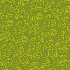 Seamless stylized leaf pattern