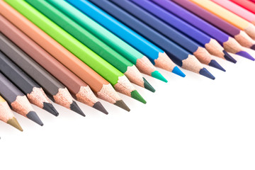 Color pencil isolated on white background
