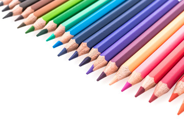 Color pencil isolated on white background