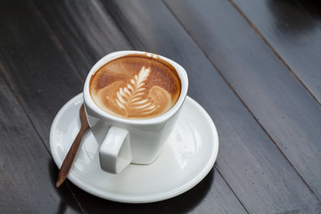 Cup of latte coffee