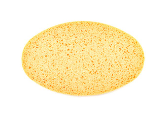 A kitchen sponge isolated on the white background