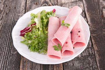 ham and lettuce