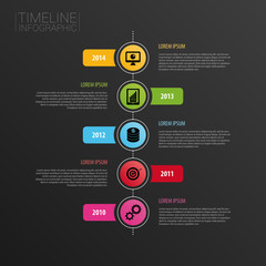 Infographic modern horizontal timeline design template. Icons