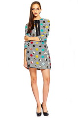 beautiful lifestyle young woman model in casual cloth