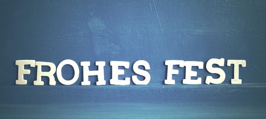 Frohes Fest - Grüße blau