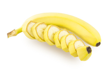 One banana and banana slices