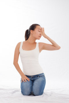 Frau in Jeans