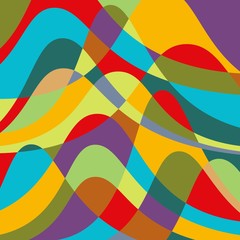 Retro abstract waves pattern.