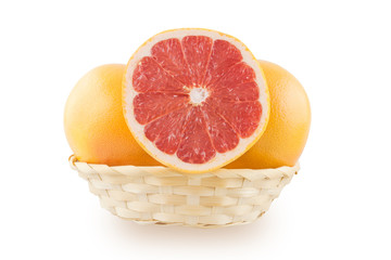 Grapefruit in the basket