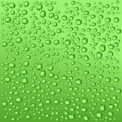 Green waterdrop background. Vector