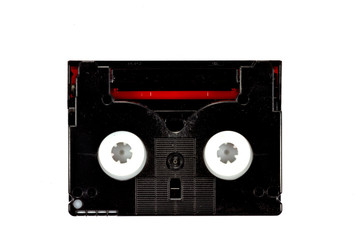 close up of cassette tape icon isolated on white background