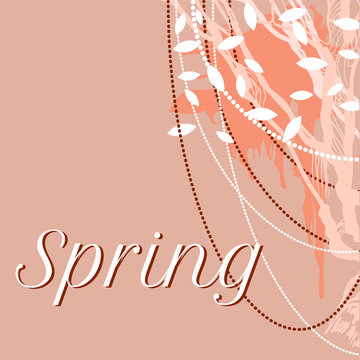 vector lace delicate background for spring