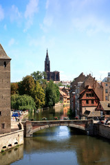 Ponts Couverts in Strasbourg, France, Alsace