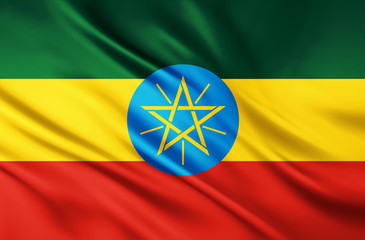 The National Flag of the Ethiopia - 70555096