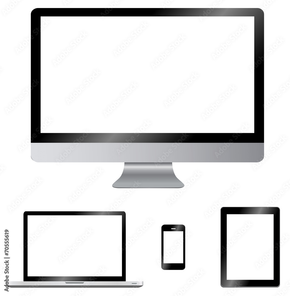 Poster modern digital computer screen