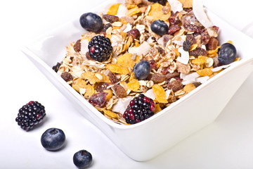 cereals on white