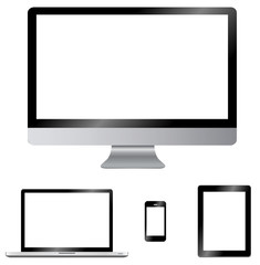 Modern digital computer screen