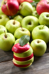Juicy apples, close-up