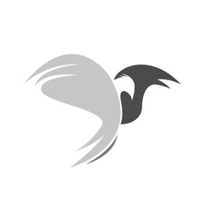 Vector logo eagle in flight