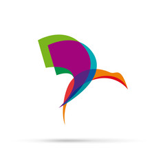 Vector logo bird in flight