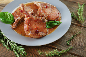 Preparing lamb chops