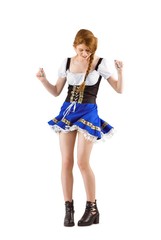 Oktoberfest girl moving and dancing