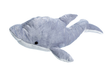 Delfin aus Plüsch - isoliert und freigestellt. © Lifeisbeautiful