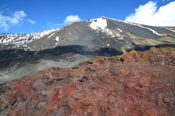 Volcanic rock on the mount Etna