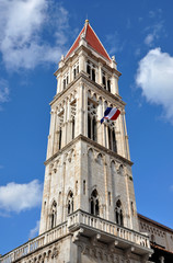 Fototapeta na wymiar Cathedral tower in Trogir, Croatia