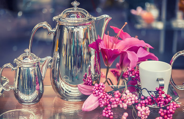 decorative silver set