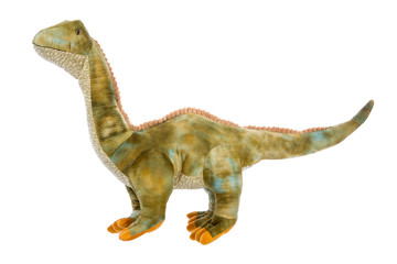 Dinosaurier Stofftier isoliert und freigestellt auf Weiß