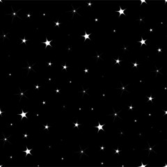 FLAT Seamless background with sparkling stars