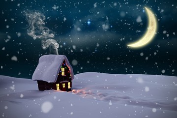 Composite image of christmas house - Powered by Adobe