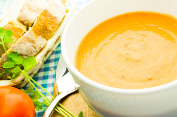 Tomato soup, gazpacho