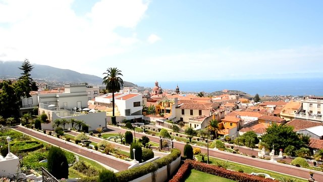 Panoramic view of the town of La Orotava, Tenerife.
