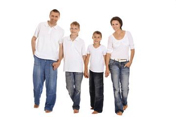 Obraz premium Cute family isolated