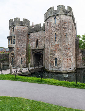 Entrance to the Bishops Palace Wells Somerset England